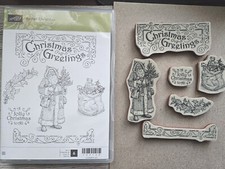 Stampin Up FATHER CHRISTMAS Retired - Vintage Santa, Holly