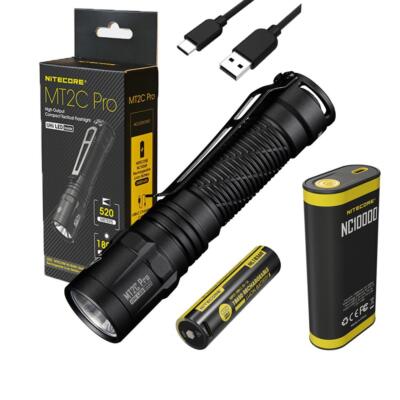 Nitecore MT2C Pro High Output Compact Tactical Flashlight w/ NC10000 Charger