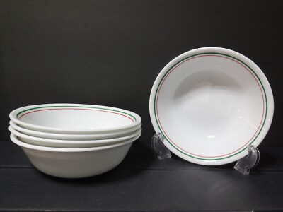 Set of 5 CORNING CORELLE WINTER HOLLY 6 1/4'' Coupe Cereal Bowls (JM4)