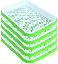 Seed Sprouter Germination Tray 5 Pack, BPA Free Nursery Healthy Wheatgrass Seeds