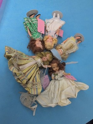 5-6'' Lot Of 5 Vintage Hard Plastic NASB Nancy Ann Storybook Dolls Various #NA20