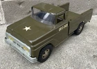 Vintage 1960s Army Green Tonka GR2-2431 Pick Up Truck Pressed Steel USA