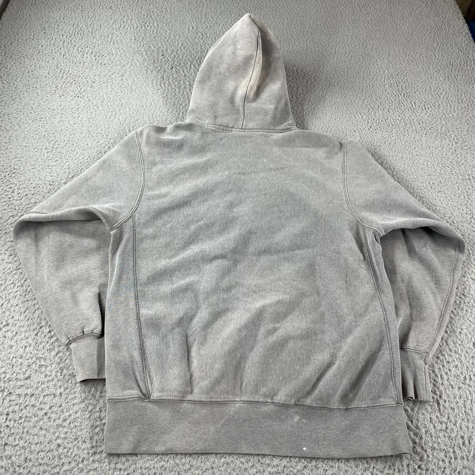 VTG 90s NYU Hoodie Mens M MV Sport Pro Weave Pullover College Sweatshirt *Fade - Image 4 of 4