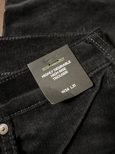 Silver Jeans Co Women's Highly Desirable Trouser Black Corduroy 34/31 MSRP $78. - Picture 4 of 11