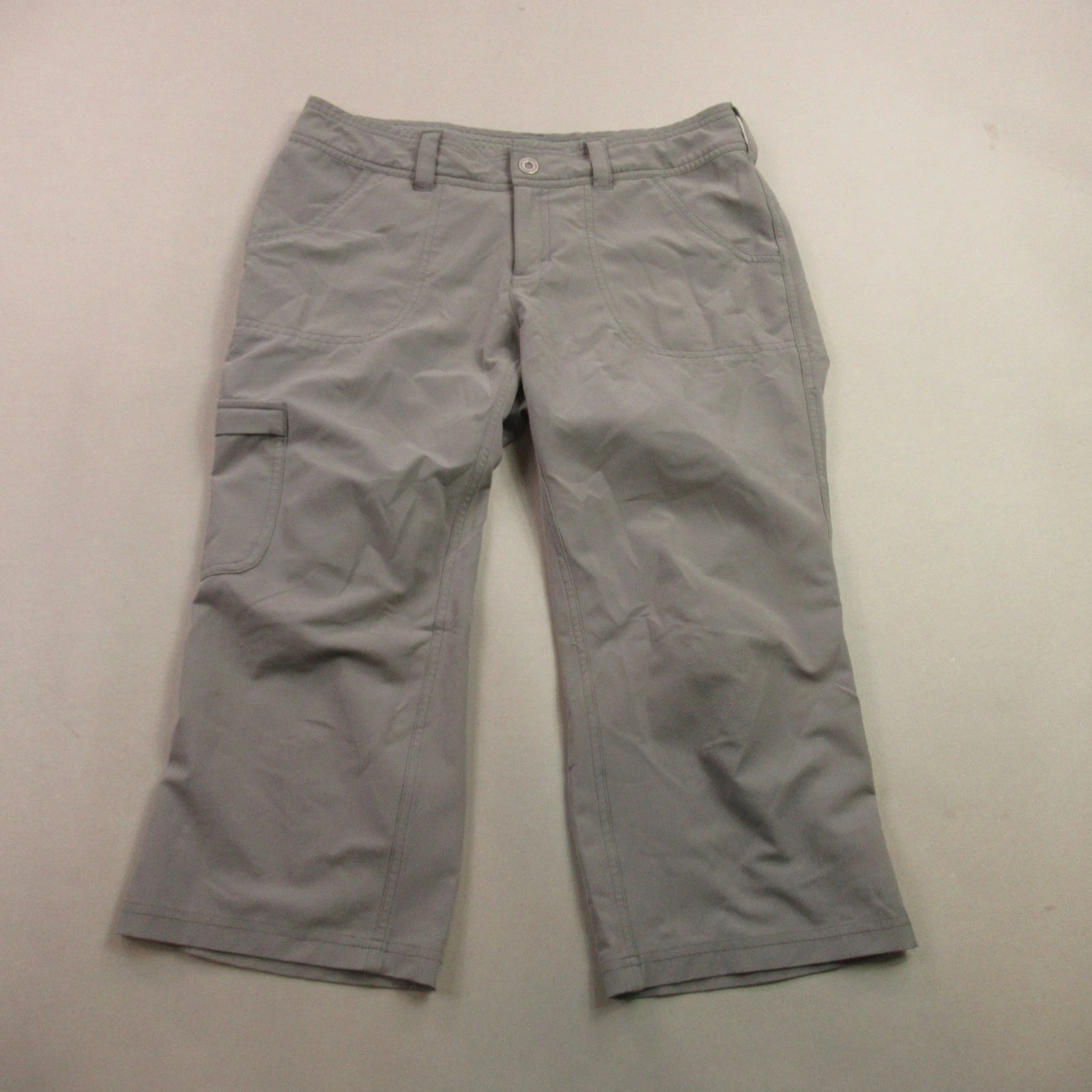 North Face Pants Womens 6 Straight Leg Gray Pockets Lightweight Capri Casual