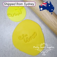 TWO Embosser 40mm by Custom Cookie Cutters Cake Decorating Fondant