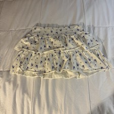 NEW Wild Fable Women's Jersey Knit Blue/White Floral Mini Skort Size Medium