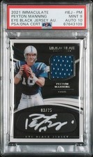 Panini Immaculate NFL Peyton Manning GAME WORN Jersey Patch Auto Eye Black 08/25