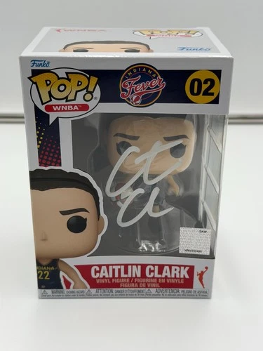 Caitlin Clark Signed Indiana Fever Funko Pop #02 WBB ALL TIME SCORER WNBA PC COA