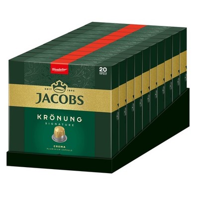 JACOBS Kapseln Krönung Crema 200 Nespresso * kompatibel 10 x 20 Kaffeekapseln