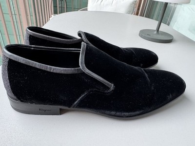 Salvatore Ferragamo Florence Beaded Velvet Slip-On Men display picture 3
