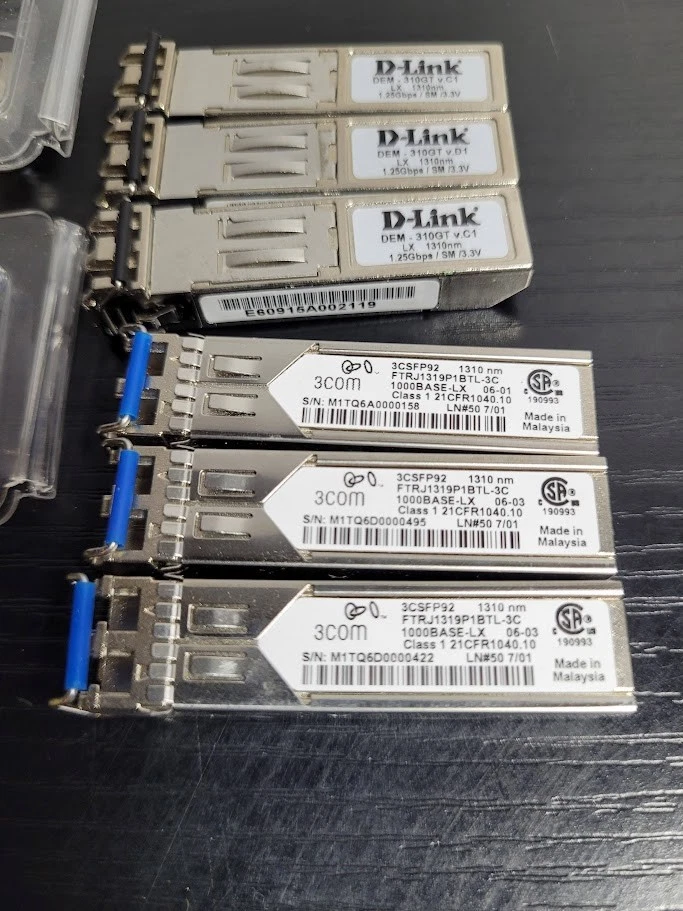 SFP Lot, 5 D-Link DEM-310GT, 3 3Com 3CSFP92 Modules - Image 2 of 4