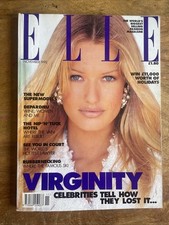 Elle Magazine UK Edition November 1992 Cover Karen Mulder Vintage 90s Fashion