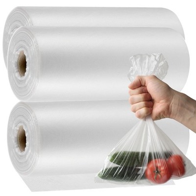 Plastic Produce Bags 1500 Count 10x14 Inch Clear Roll ZEONHAK Bread Fruits Rolls