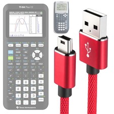 Jonfolk USB Power & Data Cable for TI-84 Plus CE Graphing 3.3FT, Red