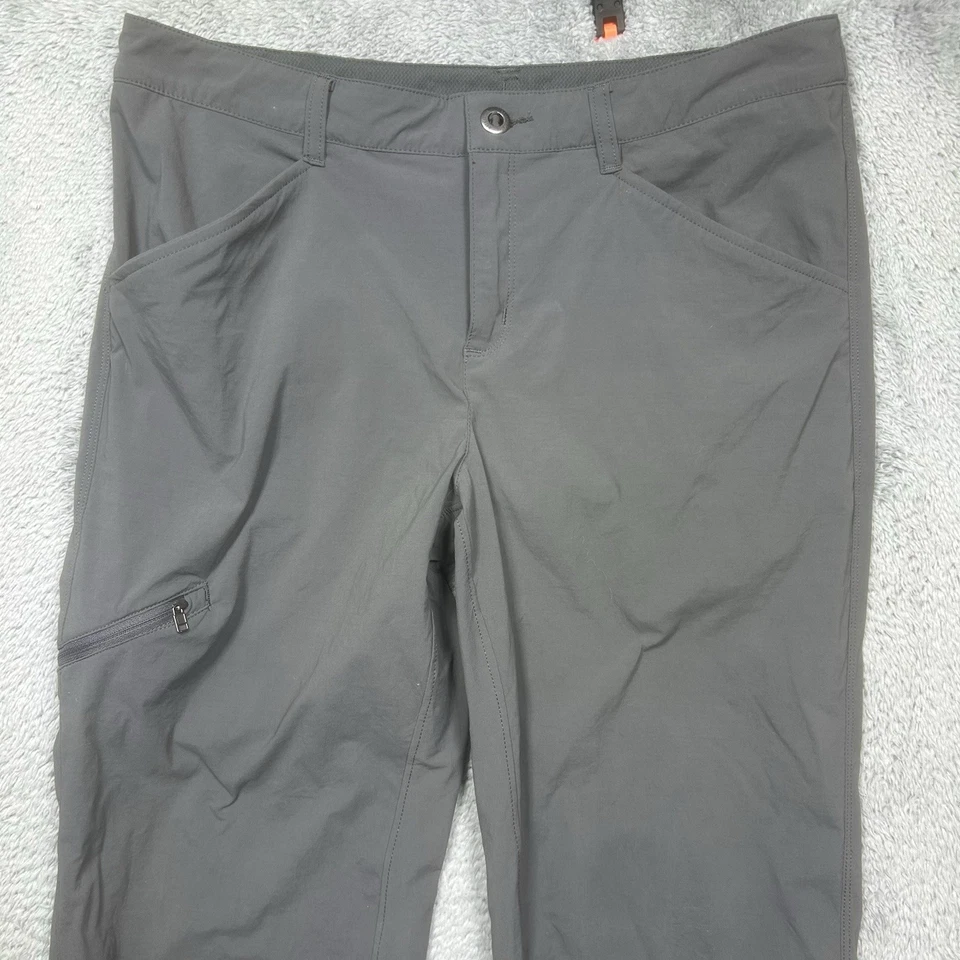 Pantalones Patagonia Quandary para mujer talla 12 gris forja encubiertos dobladillo enrollable senderismo Foto 3 de 4