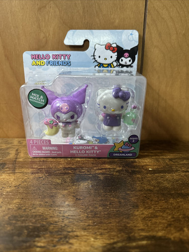 NIB Hello Kitty and Friends - Hello Kitty & Kuromi 2" Figure 4 Piece Toy Set