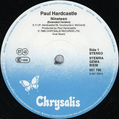 Paul Hardcastle 19 (Extended Version) / Fly By Night / Dolores Chrysalis Reco