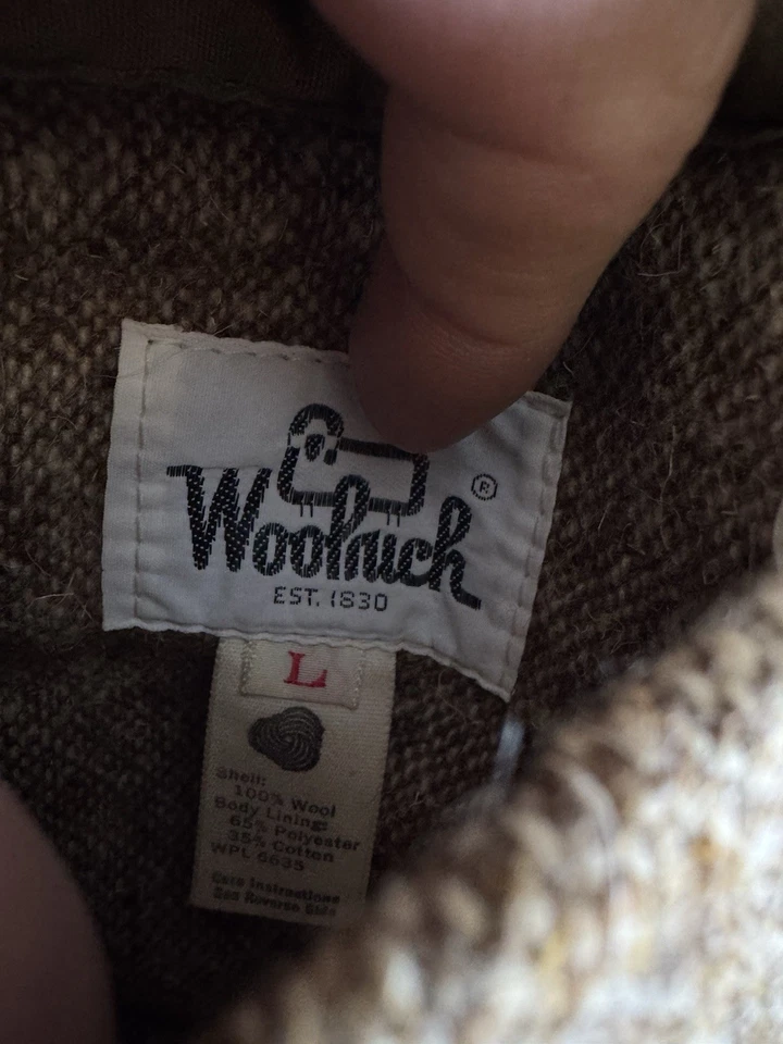 Chaqueta Abrigo Vintage WOOLRICH PARA HOMBRE Grande REVERSIBLE Con Capucha Trabajo Cálido Usado en Excelente Condición Foto 4 de 4