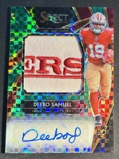 2019 Select Deebo Samuel Prime Jumbo Rookie Logo Patch Auto RPA Green Prizm /5