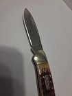 Buck 389 Canoe Pocket  Jigged Bone Handles Brass Bolsters 3" & 2.5" Blades Z-13  — photo 2