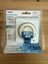 Woods Appliance Timer 50021 Indoor 2 Outlet 24 Hr White w/ Nightlight