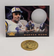 1996 Pinnacle Mint Collection #5 Warren Moon Minnesota Vikings Mint Coin Insert