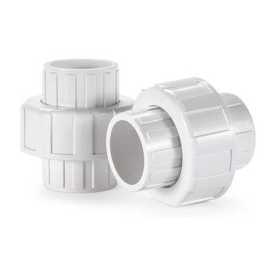 1  PVC Union Coupling 2 Pack Slip Socket Sch 40 Pipe Fitting O-Ring