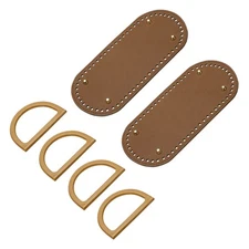 2pcs Bag Bases for Crochet 9.8" x  4.7" Oval Bag Bottom Shaper Brown