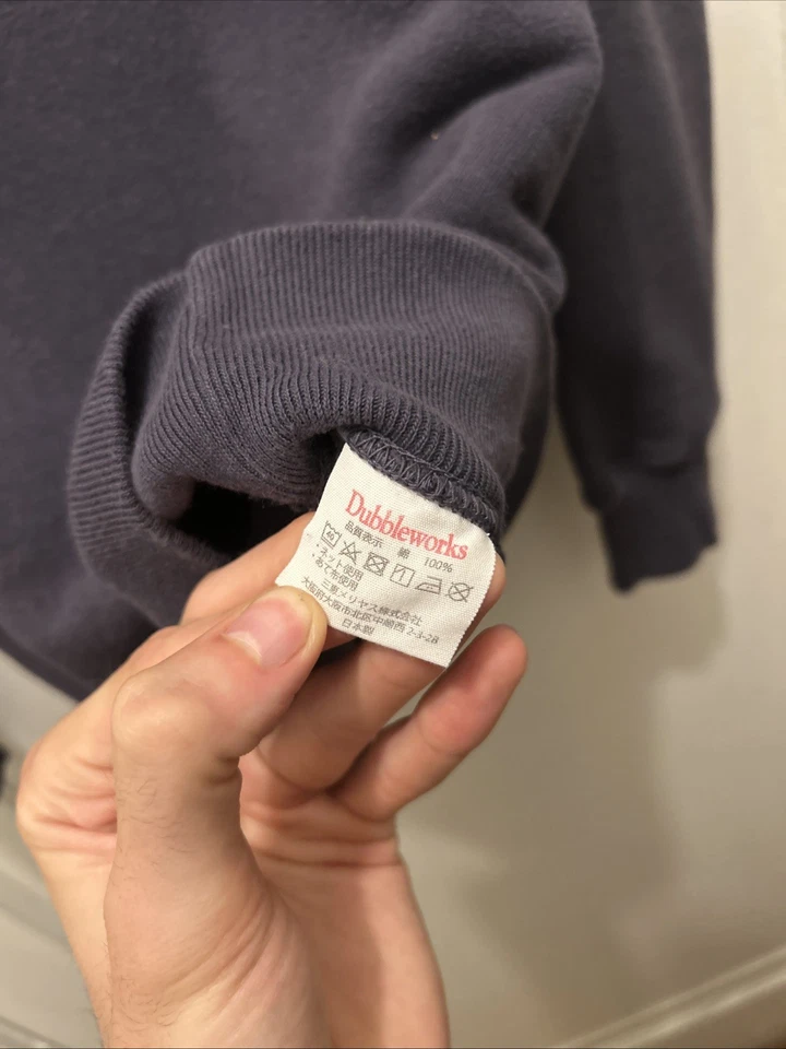 Sudadera Warehouse & Co Japón Doble V Azul Marino Todo Algodón Talla XL 40s Doble Foto 3 de 4