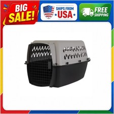 Vibrant Life 26in Pet Kennel Dog Crate Hard Sided Carrier Black Gray