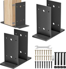 4x4 Post Base 2 Pcs Black Heavy Duty Detachable Anchor For Deck Fences
