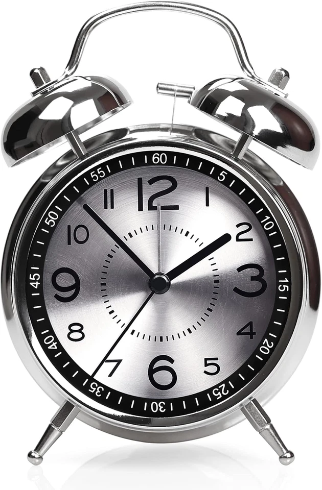 Super Loud Alarm Clock for Heavy Sleepers Adults,Twin Bell Retro 4 Inch Silent N - Image 3 of 4