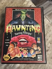 Haunting Starring Polterguy Sega Genesis CIB Complete REG card EA 1993 16 Meg
