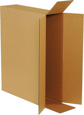 10-Pack Large Side Loading Shipping Boxes - 26"x6"x20" Corrugated Cardboard