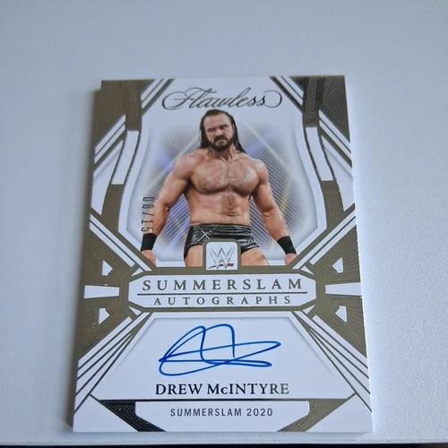 2024 Panini Flawless WWE Drew McIntyre Summerslam Autographs 08/15