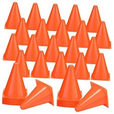40 Pieces 7 Inch Small Cones for Sports Football Bike Obstacle Training Orange