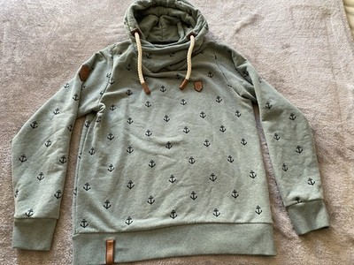 Naketano Nautical Anchor Hoodie Large Cotton Blend Brave New World s65