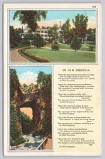 Vintage Natural Bridge Virginia Linen Postcard by Marken & Bielfeld