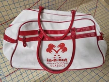 In-N-Out Burger Classics White & Red Multi Pockets Carry On/ Duffle/ Gym Bag