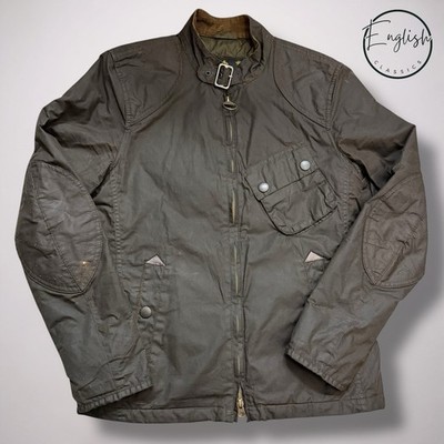 Barbour International Smu Bonner Wachsjacke Herren Small Olive