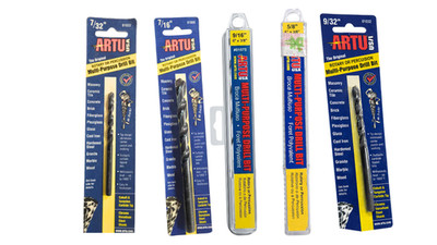5 Pack ARTU USA Multi Material Drill Bits 5/8'' 9/16'' 7/16'' 9/32'' 7/32''