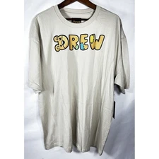 NEW Drew House Teddy Bear Font Justin Bieber T Shirt Mens Size L Bag Included