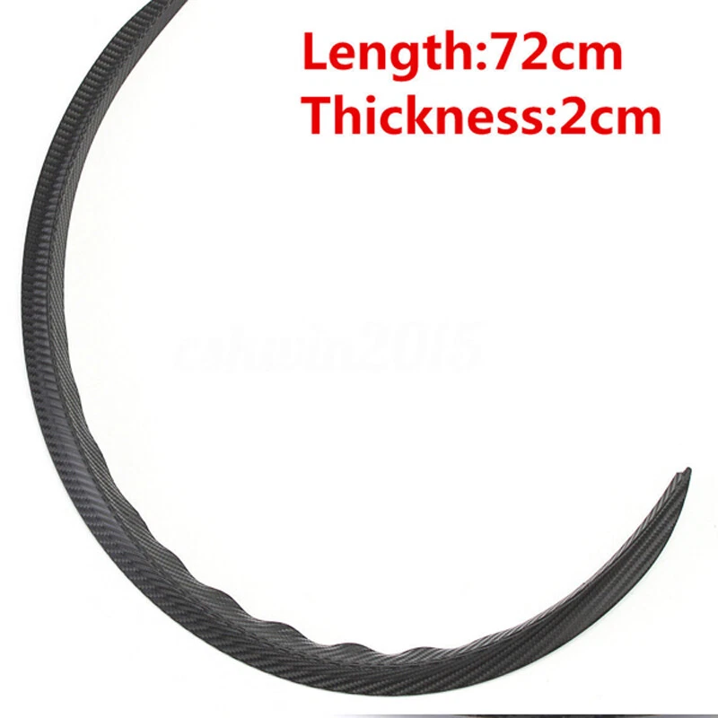 Juego de 4 piezas de embellecedores de rueda de auto de fibra de carbono para cejas arco molduras labios guardabarros llamaradas Foto 3 de 4