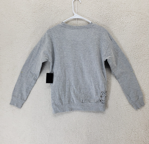 DKNY Girls Sweatshirt Large (12) Gray Cotton Blend Long Sleeve Casual Pullover - Picture 10 of 18