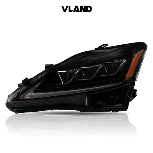 Faros proyectores LED VLAND para Lexus IS250 IS350 ISF 2006-2013 con secuencial - Imagen 2 de 15