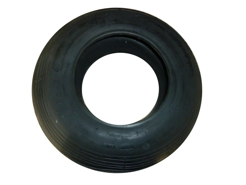 Reifenset 400x100 (4.80/4.00-8) / 4PR / Rille (Mantel + Schlauch m. Autoventil) - Bild 2 von 3