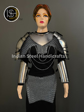 Medieval Pouldron Gorget, Bracers Armor, Chainmail Armor, Cosplay, SCA, LARP.