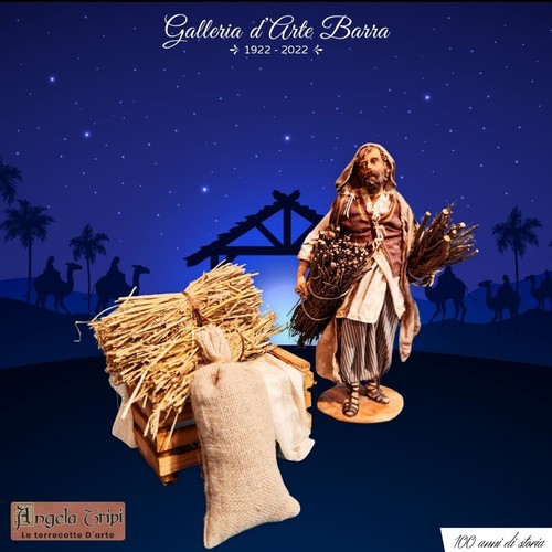 Nativity scene, terracotta by Angela Tripi, consisting of 15 pieces. H 18 cm - Picture 10 of 16