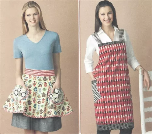 PATTERN Kitchen Apron Pattern Reversible UNCUT OOP Simplicity #2162 TWO Styles 